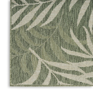 HomeRoots 6' X 9' Green and Ivory Palm Leaf Area Rug - Tropical Indoor/Outdoor Decor, Durable, Easy Care! 550189