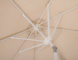 Meridian Furniture Amalfi Resort Outdoor Patio Umbrella with Base Water Resistant Polyester Canopy 55018Beige-BB