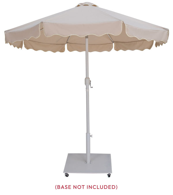 Meridian Furniture Amalfi Resort Style Outdoor Patio Umbrella Uv Resistant Polyester Canopy with Aluminum Pole Beige Style 2 55018Beige-U
