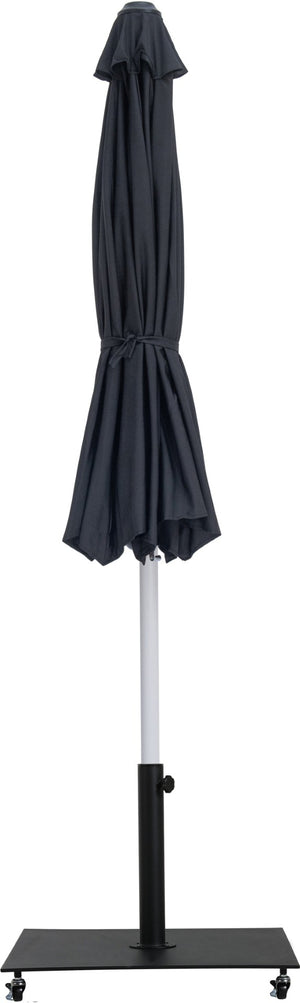 Meridian Furniture Amalfi Cantilever Patio Umbrella Set with Caster Base and Weather Resistant Canopy 55018Black-AB