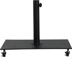 Meridian Furniture Amalfi Outdoor Cantilever Umbrella with Base Navy Polyester Uv Resistant Patio Shade 55018Navy-AB