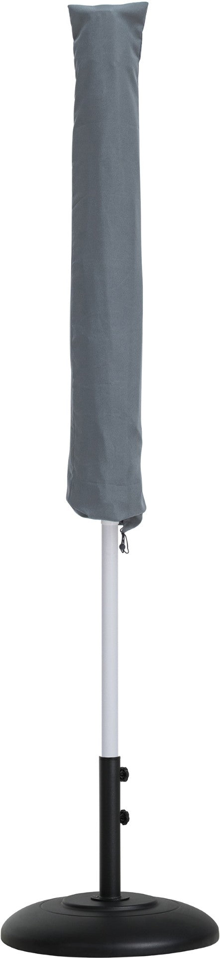 Meridian Furniture Amalfi Outdoor Patio Umbrella with Base Navy Polyester Canopy Coastal Resort Style 55018Navy-BB