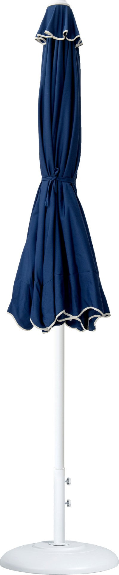 Meridian Furniture Amalfi Outdoor Patio Umbrella with Base Navy Polyester Uv Fade Resistant Set 55018Navy-BW