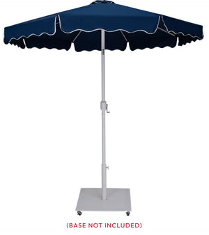 Meridian Furniture Amalfi Resort Style Outdoor Patio Umbrella Uv Resistant Polyester Canopy with Aluminum Pole Navy Style 2 55018Navy-U