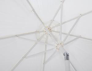 Meridian Furniture Amalfi Resort Style Oversized Patio Umbrella with Wheeled Base and Fade Proof Canopy 55018White-AT