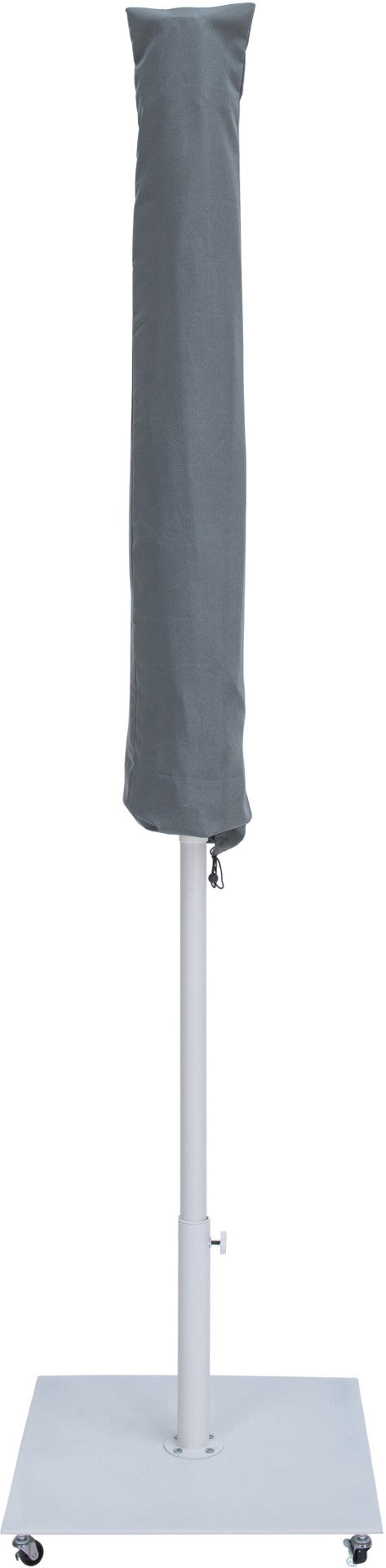 Meridian Furniture Amalfi Outdoor Patio Umbrella with Wheeled Base Water Resistant Resort Style 55018White-AW