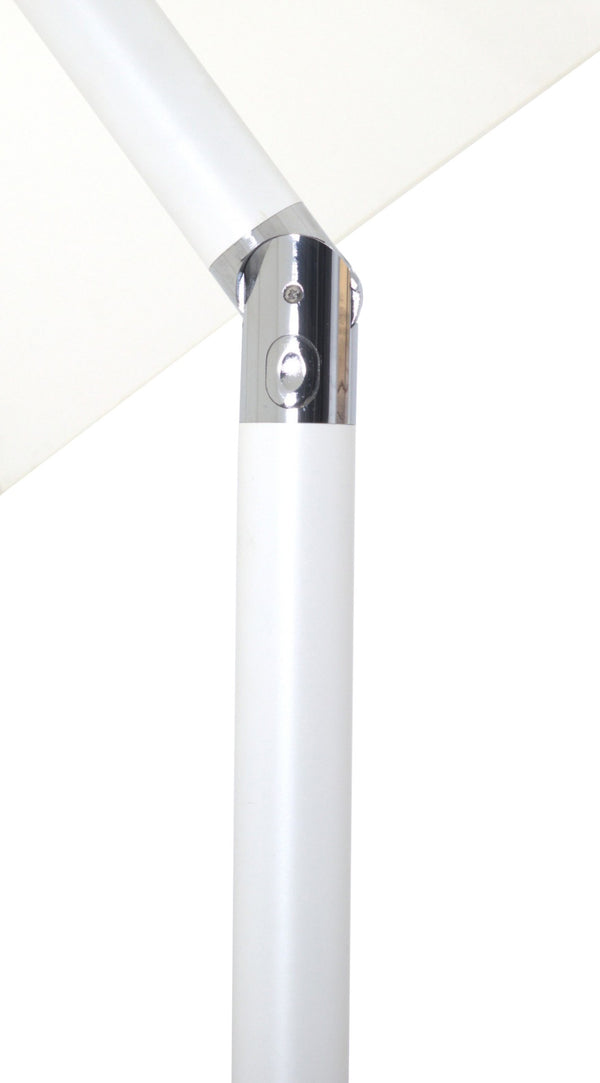 Meridian Furniture Amalfi Outdoor Patio Umbrella with Wheeled Base Water Resistant Resort Style 55018White-AW