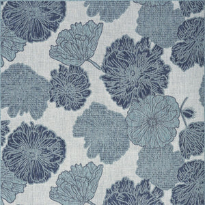 HomeRoots 6' Navy Blue & Ivory Floral Area Rug - All-Weather, Low-Maintenance Indoor & Outdoor Decor Accent 550197