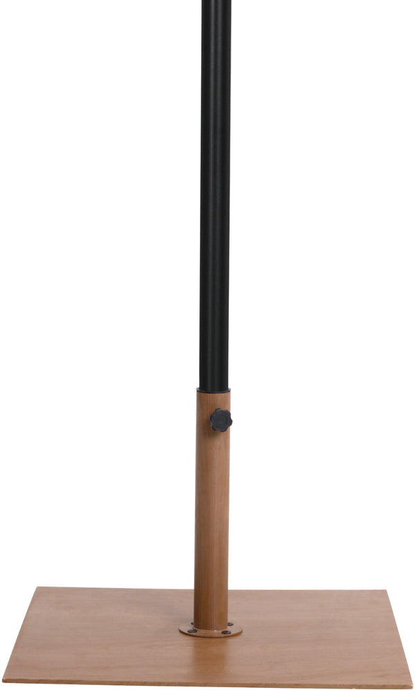 Meridian Furniture Amalfi Resort Style Outdoor Patio Umbrella with Teak Base and Aluminum Pole 55019Beige-AT