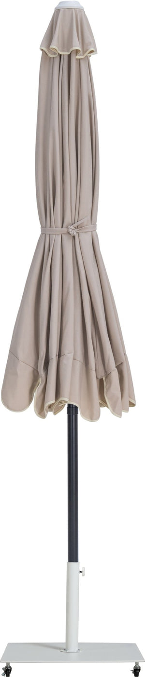 Meridian Furniture Amalfi Cantilever Patio Umbrella with Rolling Base Resort Style Uv Protection 55019Beige-AW