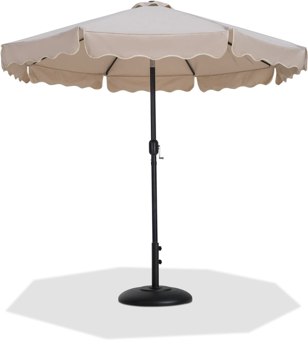 Meridian Furniture Amalfi Resort Style Patio Umbrella with Uv Resistant Polyester Canopy and Aluminum Pole 55019Beige-BB