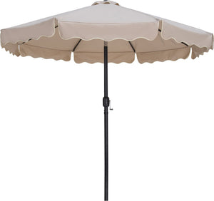 Meridian Furniture Amalfi Resort Style Patio Umbrella with Uv Resistant Polyester Canopy and Aluminum Pole 55019Beige-BB