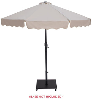 Meridian Furniture Amalfi Resort Style Outdoor Patio Umbrella Uv Resistant Polyester Canopy with Aluminum Pole Beige Style 3 55019Beige-U