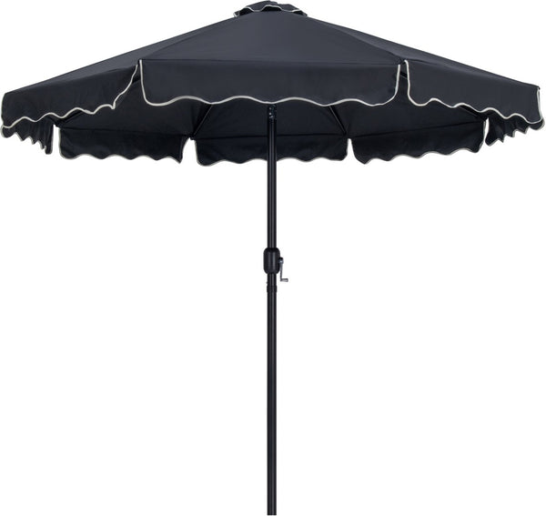 Meridian Furniture Amalfi Resort Style Outdoor Patio Umbrella with Wheeled Base and Water Resistant Canopy 55019Black-AB