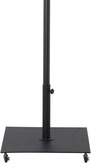 Meridian Furniture Amalfi Resort Style Outdoor Patio Umbrella with Wheeled Base and Water Resistant Canopy 55019Black-AB