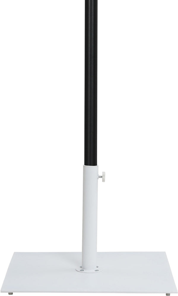 Meridian Furniture Amalfi Outdoor Patio Umbrella with Base Matte Aluminum Pole Water Resistant 55019Black-AW