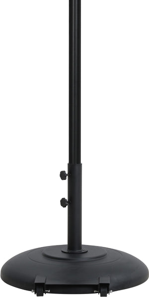 Meridian Furniture Amalfi Outdoor Patio Umbrella Set with Weather Resistant Canopy and Aluminum Base 55019Black-BB