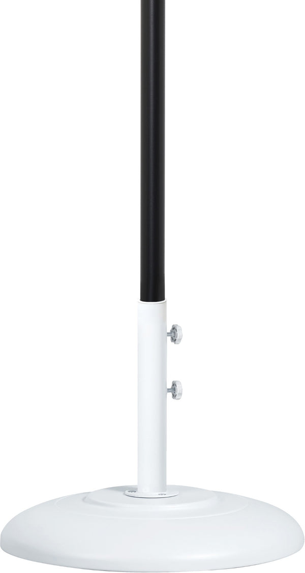 Meridian Furniture Amalfi Outdoor Patio Umbrella with Base Water Resistant Polyester Resort Style 55019Black-BW