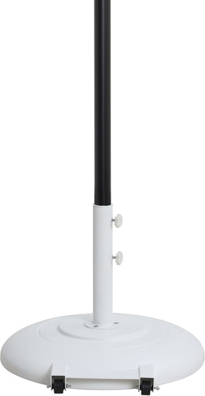 Meridian Furniture Amalfi Outdoor Patio Umbrella with Base Water Resistant Polyester Resort Style 55019Black-BW