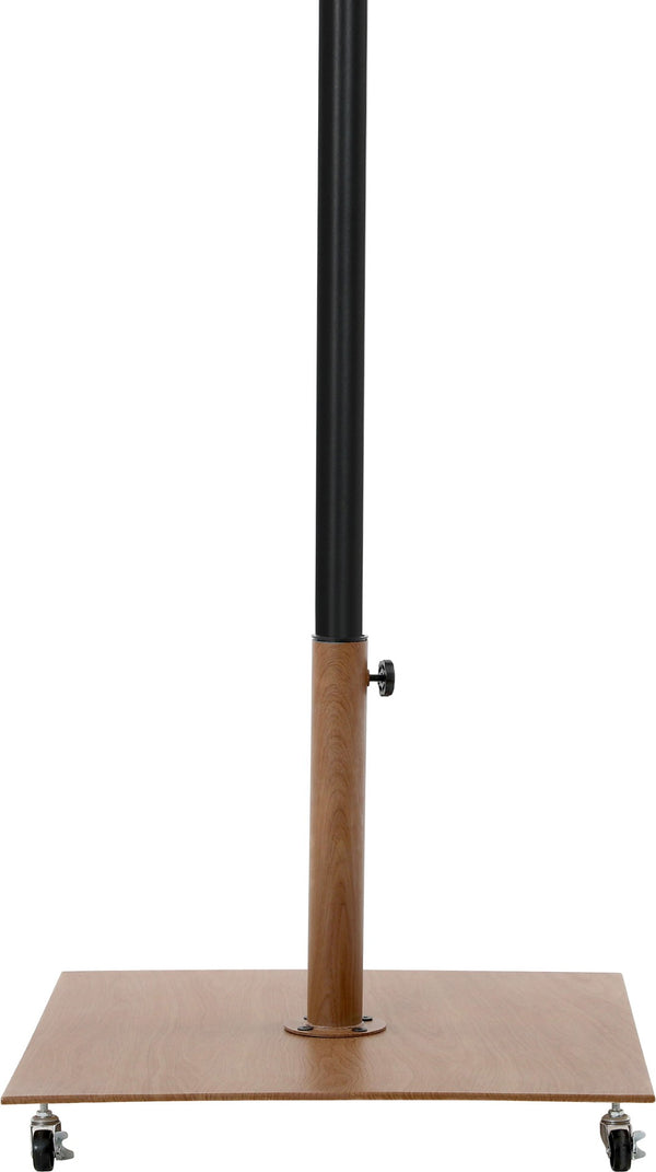 Meridian Furniture Amalfi Resort Patio Umbrella with Teak Rolling Base and Uv Fade Resistant Canopy 55019White-AT