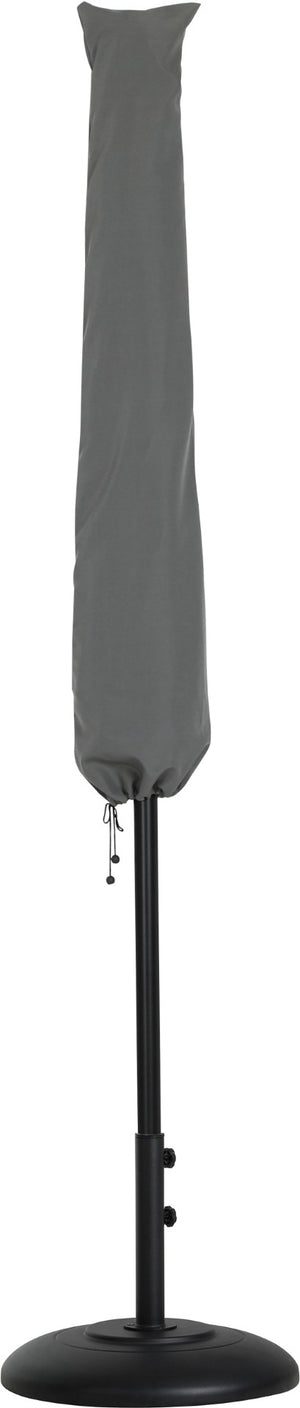 Meridian Furniture Amalfi Outdoor Patio Umbrella with Base Resort Style Aluminum Shade Set 55019White-BB