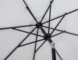 Meridian Furniture Amalfi Resort Style Outdoor Patio Umbrella with Aluminum Pole and Base Included 55019White-BW