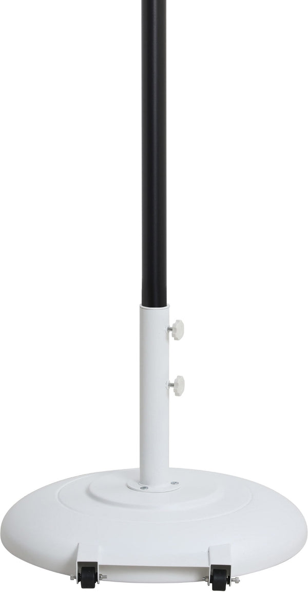 Meridian Furniture Amalfi Resort Style Outdoor Patio Umbrella with Aluminum Pole and Base Included 55019White-BW