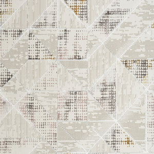 Homeroots 5' X 7' Beige Ivory And Gray Geometric Non Skid Area Rug  Polyester 550209