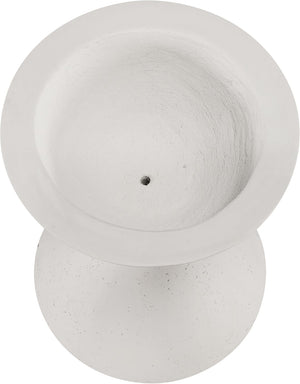 Meridian Furniture Vessa Hourglass Concrete Planter Sculptural Art Deco Design for Indoor Outdoor Garden Accent Cream 24 inches 55020Cream-P24