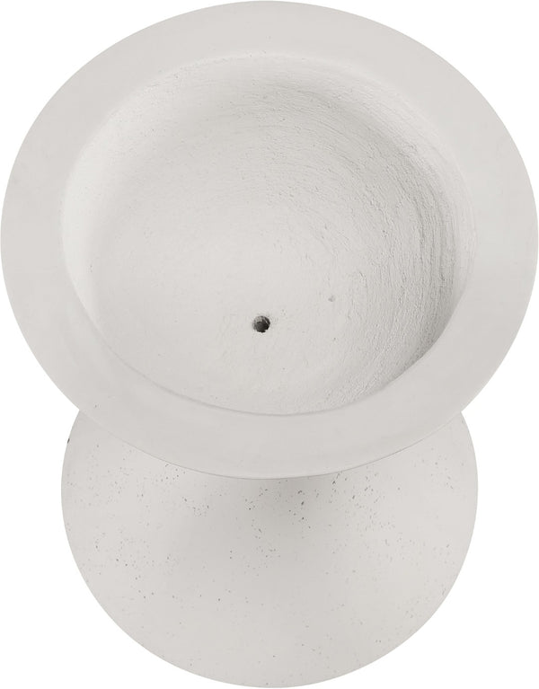 Meridian Furniture Vessa Hourglass Concrete Planter Sculptural Art Deco Design for Indoor Outdoor Garden Accent Cream 24 inches 55020Cream-P24