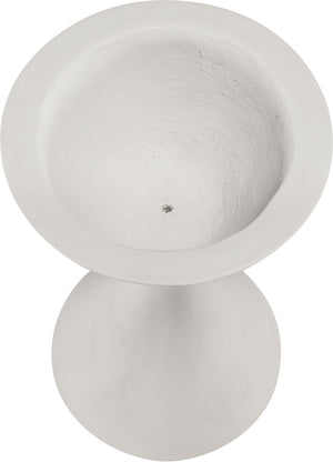 Meridian Furniture Vessa Hourglass Concrete Planter Sculptural Art Deco Design for Indoor Outdoor Garden Accent Cream 32 inches 55020Cream-P32