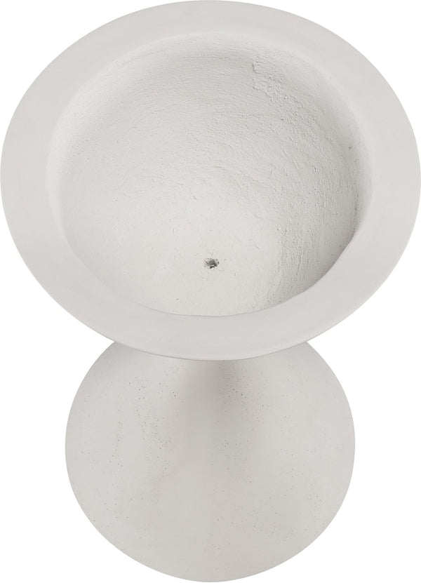 Meridian Furniture Vessa Hourglass Concrete Planter Sculptural Art Deco Design for Indoor Outdoor Garden Accent Cream 32 inches 55020Cream-P32