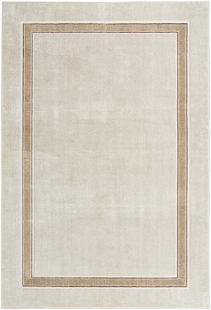 Homeroots 5' X 7' Ivory And Brown Geometric Non Skid Area Rug  Polyester 550216
