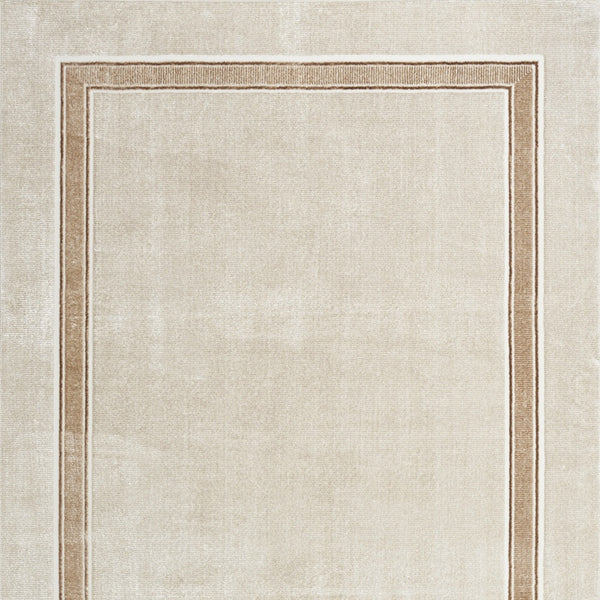 Homeroots 5' X 7' Ivory And Brown Geometric Non Skid Area Rug  Polyester 550216