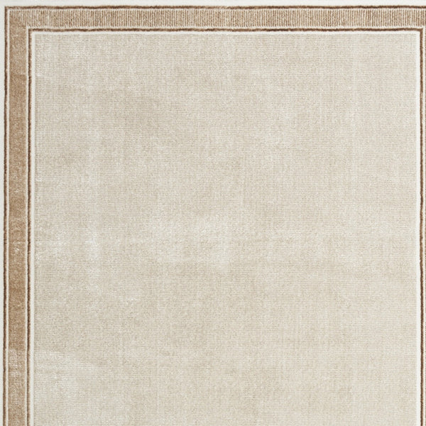 Homeroots 5' X 7' Ivory And Brown Geometric Non Skid Area Rug  Polyester 550216