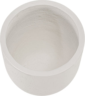 Meridian Furniture Florique Art Deco Concrete Indoor Outdoor Planter with Textured Stone Finish Sculptural Design Cream 15.75" W x 15.75" D x 18" H 55021Cream-P18