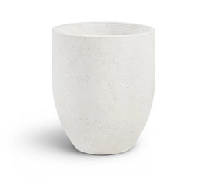Meridian Furniture Florique Art Deco Concrete Indoor Outdoor Planter with Textured Stone Finish Sculptural Design Cream 20.5" W x 20.5" D x 24" H 55021Cream-P24