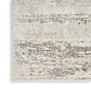HomeRoots 5' Cream and Gray Abstract Area Rug - Contemporary Non-Skid, Stain-Resistant, Easy-Care Design 5' X 7' 550220
