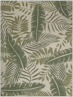 HomeRoots 8' X 10' Tropical Elegance Indoor Outdoor Area Rug - Durable, Stylish, Easy to Clean for Any Space 550225