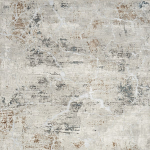 Homeroots 5' X 7' Ivory Gray And Brown Abstract Non Skid Area Rug  Polyester 550227