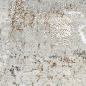 Homeroots 5' X 7' Ivory Gray And Brown Abstract Non Skid Area Rug  Polyester 550227