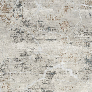 Homeroots 5' X 7' Ivory Gray And Brown Abstract Non Skid Area Rug  Polyester 550227