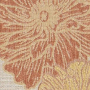 HomeRoots 8' X 10' Coral and Beige Floral Indoor-Outdoor Rug - Durable, Stylish, Easy-Clean for Any Space 550244