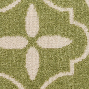 HomeRoots 8' Elegant Ivory Floral Medallion Rug - Stylish Non-Skid Design for Living Spaces & Bedrooms 8' Round 550267