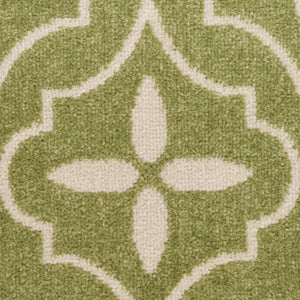 HomeRoots 8' Elegant Ivory Floral Medallion Rug - Stylish Non-Skid Design for Living Spaces & Bedrooms 8' Round 550267