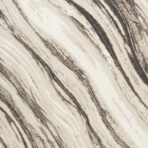 Homeroots 5' X 7' Beige Black And Gray Abstract Non Skid Area Rug  Polyester 550303