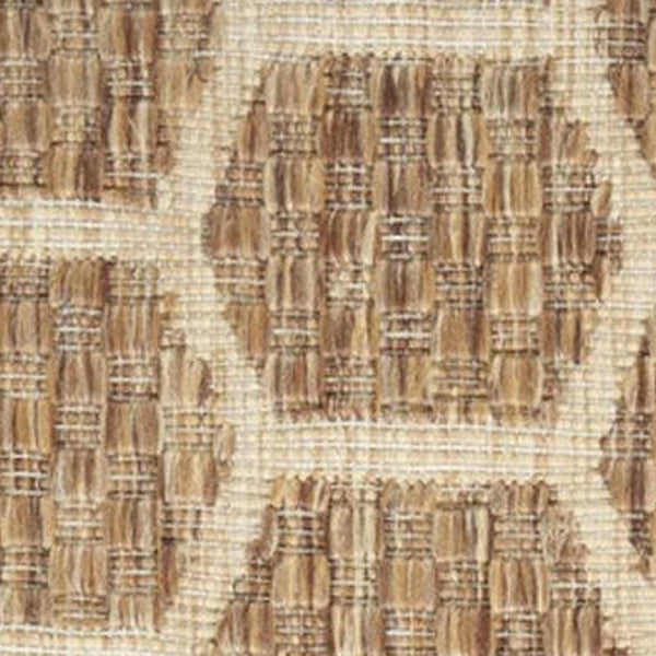 HomeRoots 5' Abstract Beige, Ivory, and Gray Non-Skid Area Rug - Modern, Stain-Resistant Design for Homes 5' X 7' 550304