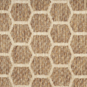 HomeRoots 5' Abstract Beige, Ivory, and Gray Non-Skid Area Rug - Modern, Stain-Resistant Design for Homes 5' X 7' 550304
