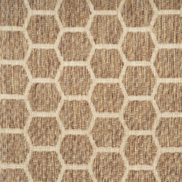 HomeRoots 5' Abstract Beige, Ivory, and Gray Non-Skid Area Rug - Modern, Stain-Resistant Design for Homes 5' X 7' 550304