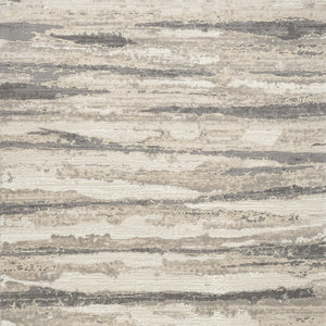 Homeroots 5' X 7' Ivory Beige And Gray Abstract Non Skid Area Rug  Polyester 550312